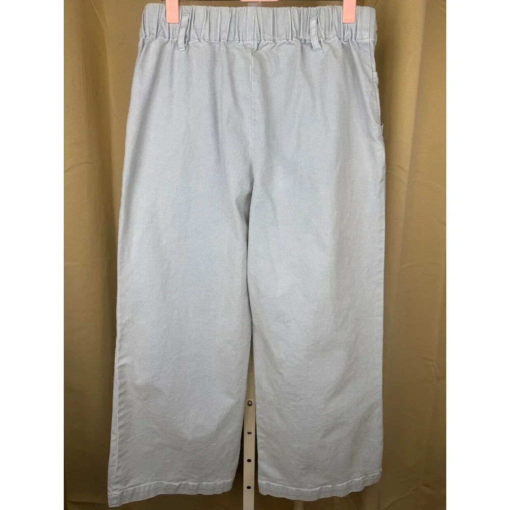 YFB‎ Young Fabulous & Broke Light Blue Wide leg Cropped Pants Women's M